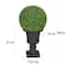 3ft. Single Ball Topiary Boxwood Artificial Tree in Decorative Urn